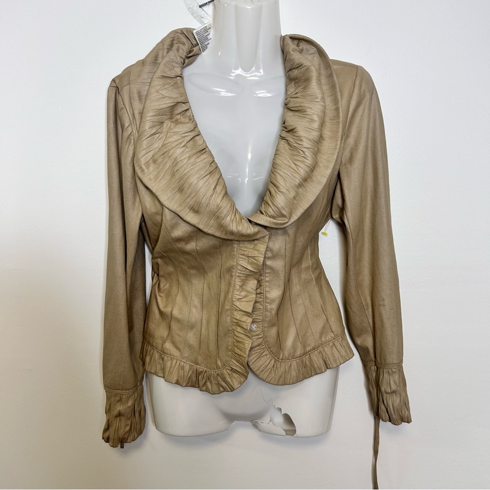 ◾️Vintage Chagall Gold Ruffle Trim Jacket